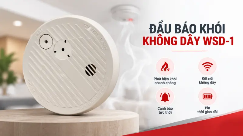 Đầu báo khói không dây WSD-1 Đầu báo khói không dây WSD-1
