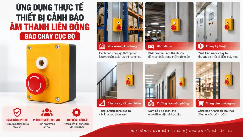 Thiết bị cảnh báo âm thanh liên động độc lập Thiết bị cảnh báo âm thanh liên động độc lập