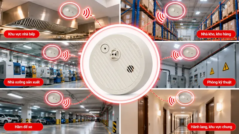 Đầu báo nhiệt không dây FS-SH-002 Đầu báo nhiệt không dây FS-SH-002