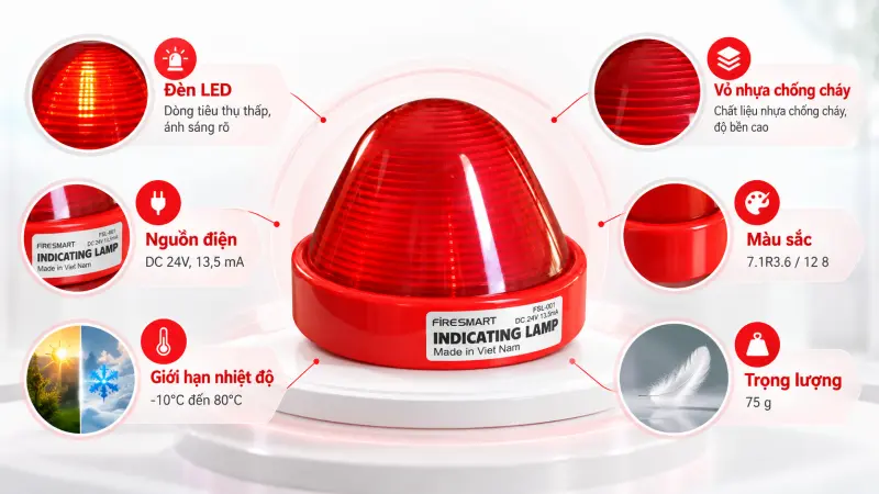 Đèn báo cháy FSL-001 Đèn báo cháy FSL-001
