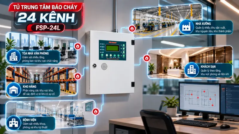 Tủ báo cháy tự động FSP-24L Tủ báo cháy tự động FSP-24L