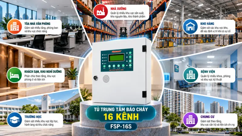 Tủ báo cháy tự động FSP-16S Tủ báo cháy tự động FSP-16S