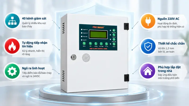 Tủ trung tâm báo cháy 40 kênh FSP-40L Tủ trung tâm báo cháy 40 kênh FSP-40L